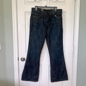Calvin Klein Blue Flare Wide Leg Jeans